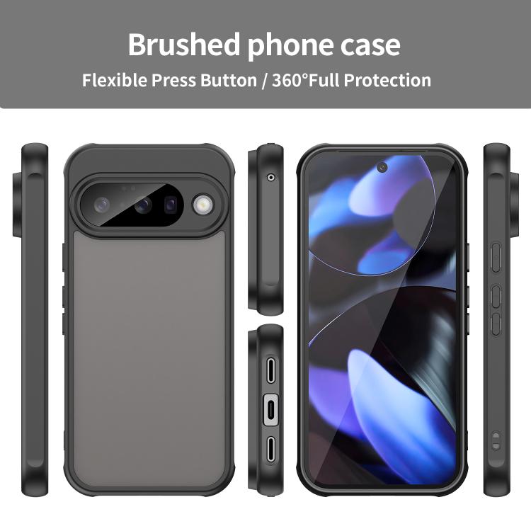 For Google Pixel 10 Fan Dun Series TPU Hybrid PC Frosted Phone Case(Black) - Google Cases by buy2fix | Online Shopping UK | buy2fix