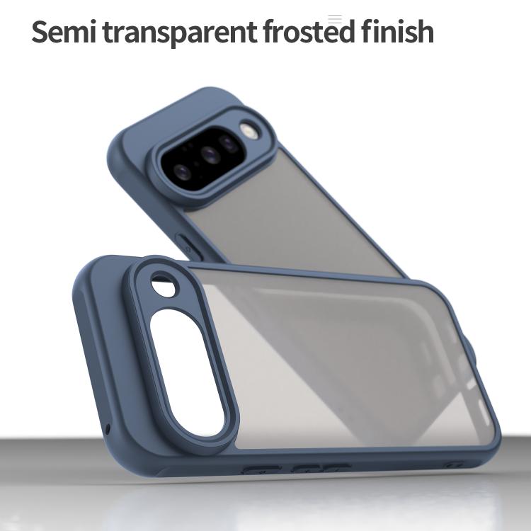 For Google Pixel 10 Fan Dun Series TPU Hybrid PC Frosted Phone Case(Blue) - Google Cases by buy2fix | Online Shopping UK | buy2fix