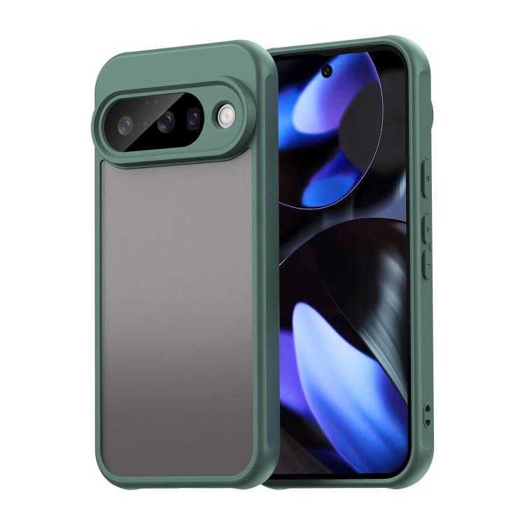 For Google Pixel 10 Fan Dun Series TPU Hybrid PC Frosted Phone Case(Green) - Google Cases by buy2fix | Online Shopping UK | buy2fix