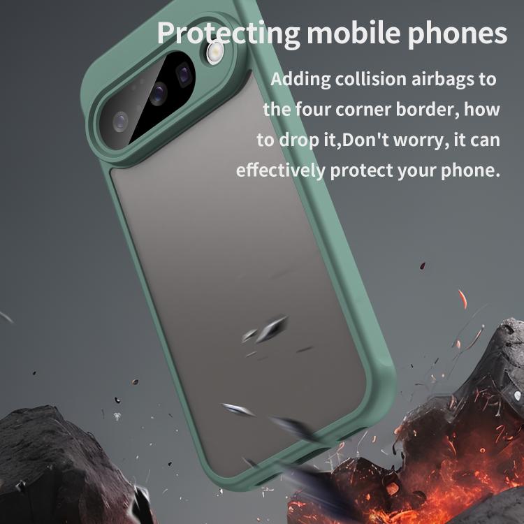 For Google Pixel 10 Fan Dun Series TPU Hybrid PC Frosted Phone Case(Green) - Google Cases by buy2fix | Online Shopping UK | buy2fix