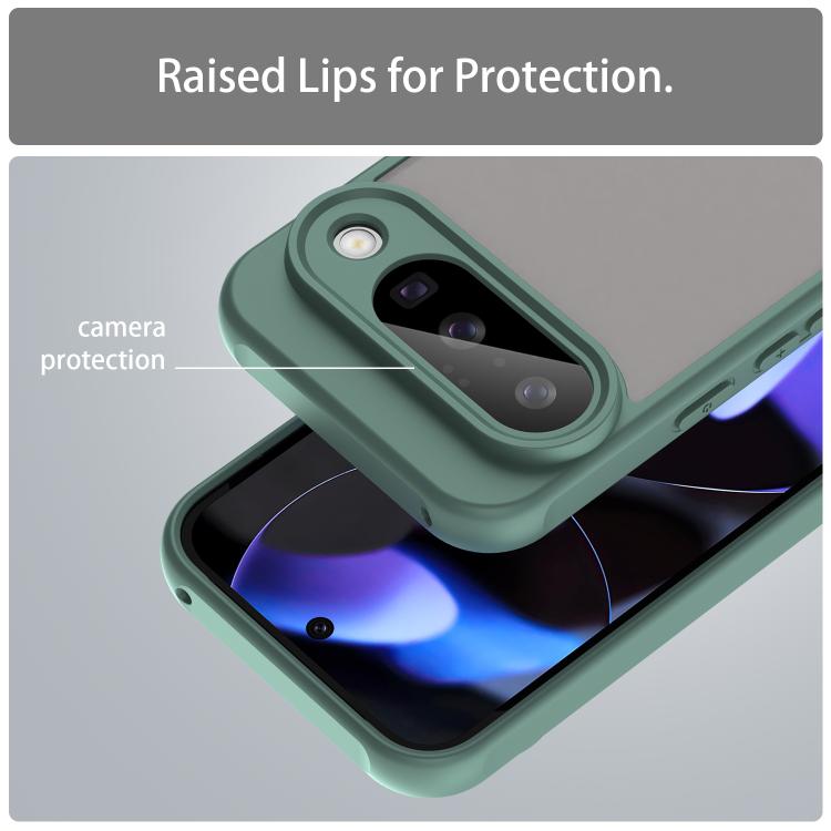 For Google Pixel 10 Fan Dun Series TPU Hybrid PC Frosted Phone Case(Green) - Google Cases by buy2fix | Online Shopping UK | buy2fix