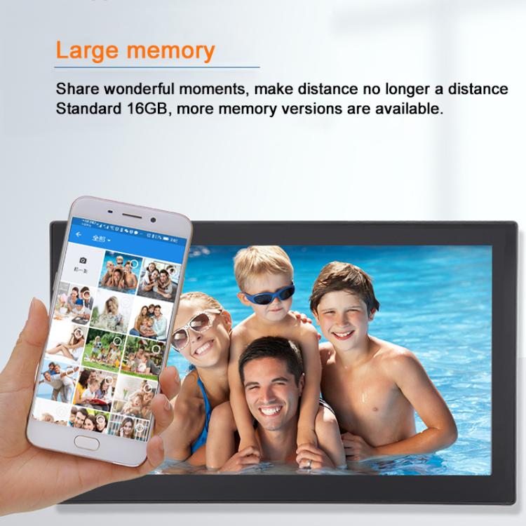 XCLT2150 21.5 inch IPS Screen WiFi Digital Cloud Photo Frame Wall Mounted LED Advertising Machine, Plug Type:UK Plug(Black) - 15 inch Above by buy2fix | Online Shopping UK | buy2fix