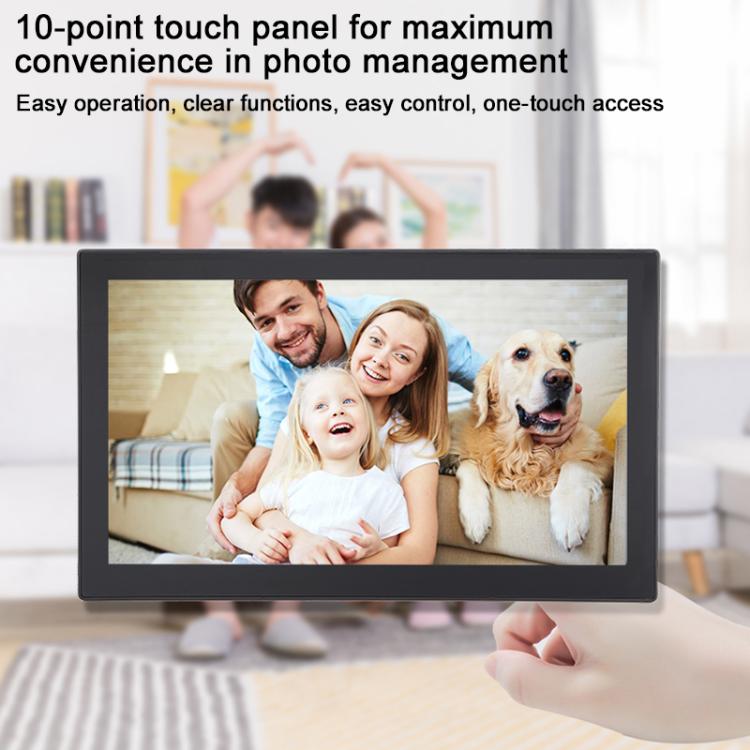 XCLT2150 21.5 inch IPS Screen WiFi Digital Cloud Photo Frame Wall Mounted LED Advertising Machine, Plug Type:EU Plug(Black) - 15 inch Above by buy2fix | Online Shopping UK | buy2fix