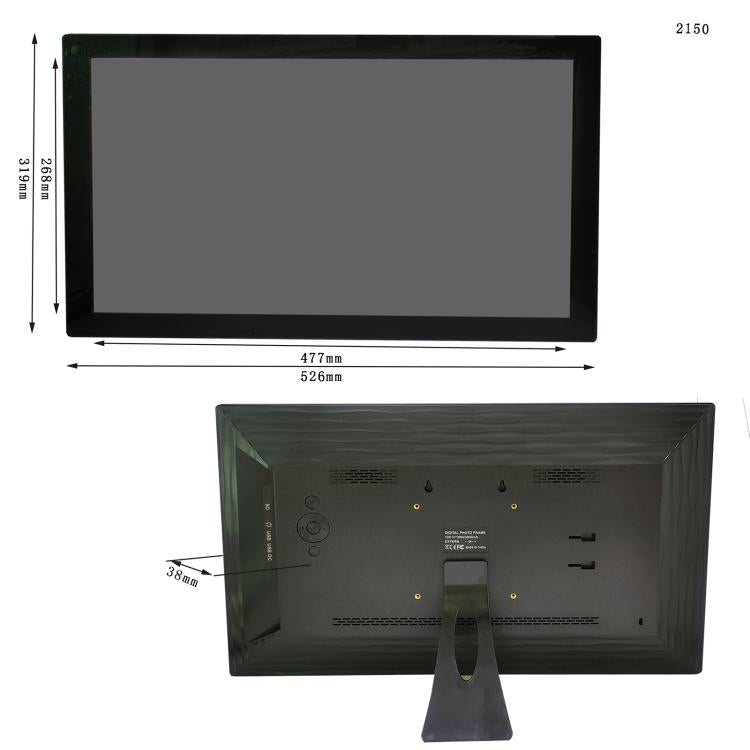 XCLT2150 21.5 inch IPS Screen WiFi Digital Cloud Photo Frame Wall Mounted LED Advertising Machine, Plug Type:AU Plug(Black) - 15 inch Above by buy2fix | Online Shopping UK | buy2fix