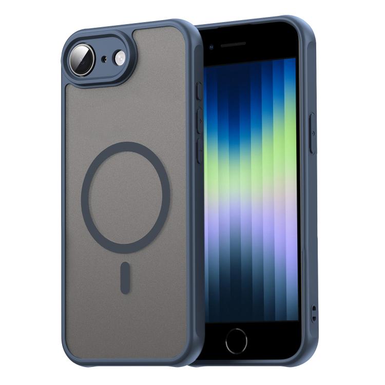 For iPhone 16e Fan Dun Series TPU Hybrid PC Frosted Magsafe Phone Case(Blue) - iPhone 16e Cases by buy2fix | Online Shopping UK | buy2fix
