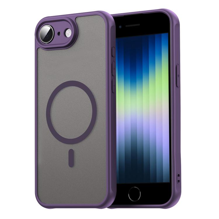 For iPhone 16e Fan Dun Series TPU Hybrid PC Frosted Magsafe Phone Case(Purple) - iPhone 16e Cases by buy2fix | Online Shopping UK | buy2fix