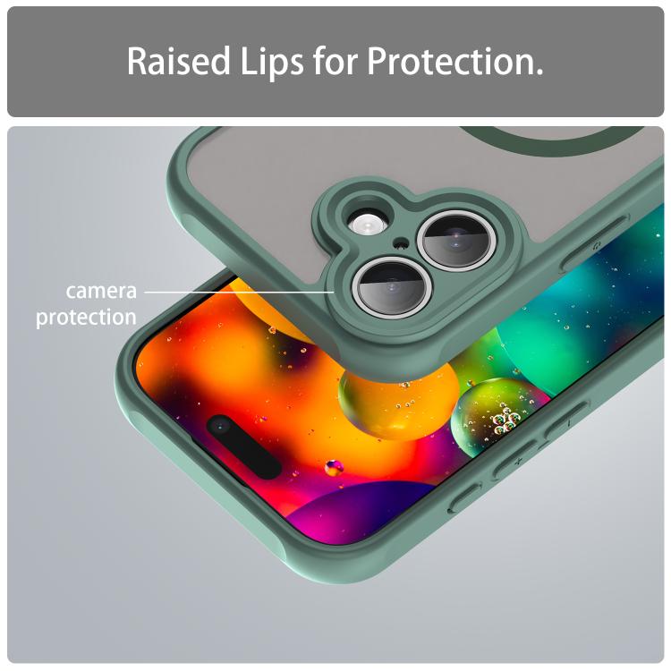 For iPhone 17 Fan Dun Series TPU Hybrid PC Frosted Magsafe Phone Case(Green) - iPhone 17 Cases by buy2fix | Online Shopping UK | buy2fix