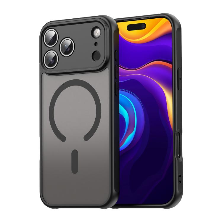 For iPhone 17 Pro Max Fan Dun Series TPU Hybrid PC Frosted Magsafe Phone Case(Black) - iPhone 17 Pro Max Cases by buy2fix | Online Shopping UK | buy2fix