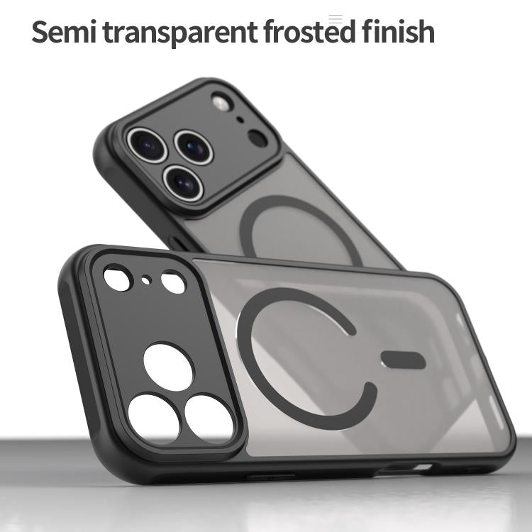 For iPhone 17 Pro Max Fan Dun Series TPU Hybrid PC Frosted Magsafe Phone Case(Black) - iPhone 17 Pro Max Cases by buy2fix | Online Shopping UK | buy2fix