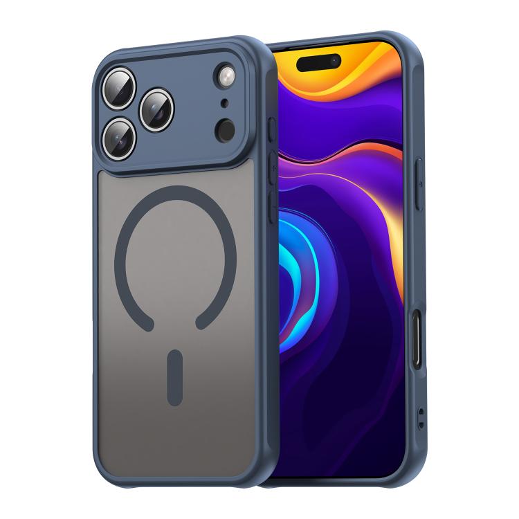 For iPhone 17 Pro Max Fan Dun Series TPU Hybrid PC Frosted Magsafe Phone Case(Blue) - iPhone 17 Pro Max Cases by buy2fix | Online Shopping UK | buy2fix