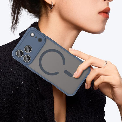 For iPhone 17 Pro Max Fan Dun Series TPU Hybrid PC Frosted Magsafe Phone Case(Blue) - iPhone 17 Pro Max Cases by buy2fix | Online Shopping UK | buy2fix