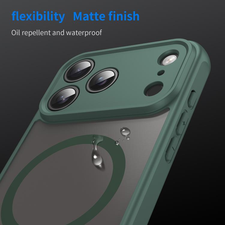 For iPhone 17 Pro Max Fan Dun Series TPU Hybrid PC Frosted Magsafe Phone Case(Green) - iPhone 17 Pro Max Cases by buy2fix | Online Shopping UK | buy2fix