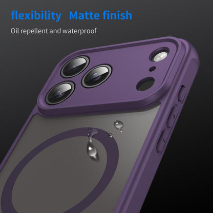 For iPhone 17 Pro Max Fan Dun Series TPU Hybrid PC Frosted Magsafe Phone Case(Purple) - iPhone 17 Pro Max Cases by buy2fix | Online Shopping UK | buy2fix