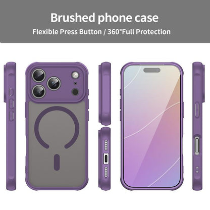 For iPhone 17 Pro Fan Dun Series TPU Hybrid PC Frosted Magsafe Phone Case(Purple) - iPhone 17 Pro Cases by buy2fix | Online Shopping UK | buy2fix