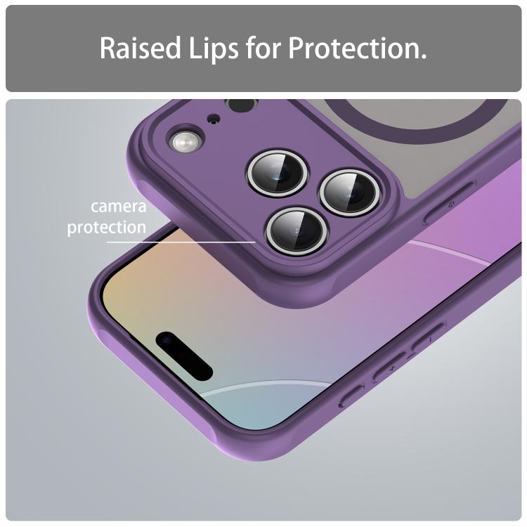 For iPhone 17 Pro Fan Dun Series TPU Hybrid PC Frosted Magsafe Phone Case(Purple) - iPhone 17 Pro Cases by buy2fix | Online Shopping UK | buy2fix