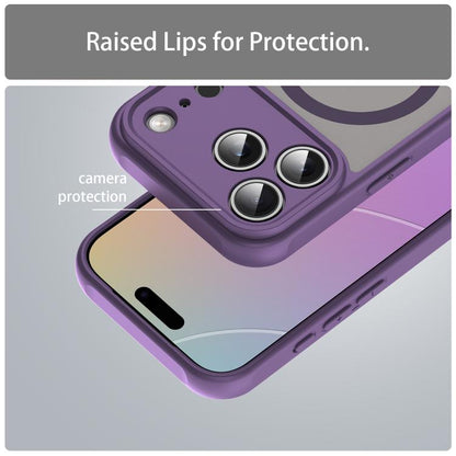 For iPhone 17 Pro Fan Dun Series TPU Hybrid PC Frosted Magsafe Phone Case(Purple) - iPhone 17 Pro Cases by buy2fix | Online Shopping UK | buy2fix