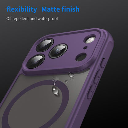 For iPhone 17 Pro Fan Dun Series TPU Hybrid PC Frosted Magsafe Phone Case(Purple) - iPhone 17 Pro Cases by buy2fix | Online Shopping UK | buy2fix