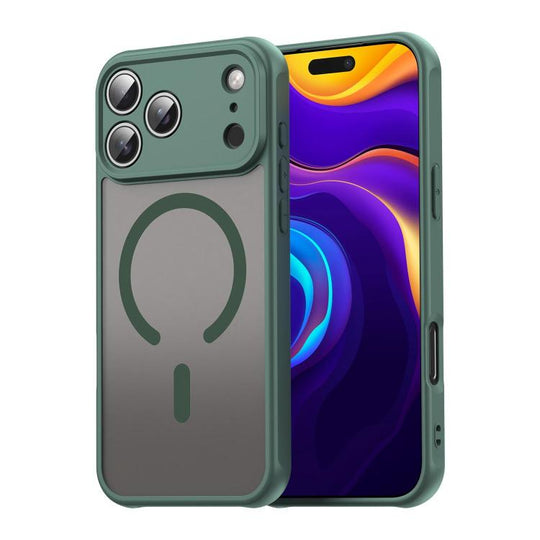 For iPhone 18 Pro Fan Dun Series TPU Hybrid PC Frosted Magsafe Phone Case(Green)