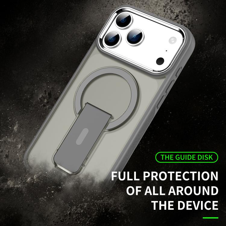 For iPhone 17 Pro Max Acrylic Hybrid TPU MagSafe Holder Phone Case(Dark Blue) - iPhone 17 Pro Max Cases by buy2fix | Online Shopping UK | buy2fix
