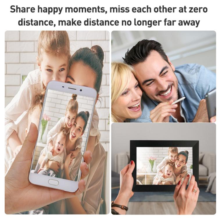 xclt1010 10.1 inch IPS Display Honeycomb Pattern WiFi Cloud Photo Frame, RK3126C Quad Core up to 1.5GHz, 1GB+16GB, Plug:EU Plug(Black) - 11 inch Below by buy2fix | Online Shopping UK | buy2fix