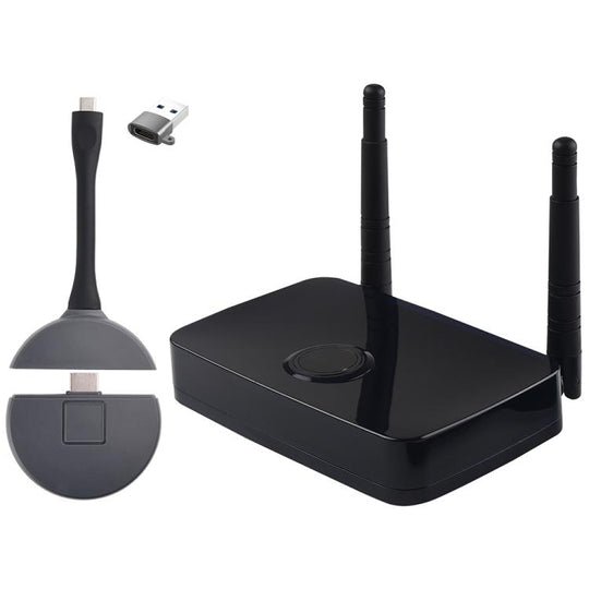Measy AM1810 3 in 1 Wireless Screen Projector with Transmitter and Receiver, Plug:EU Plug