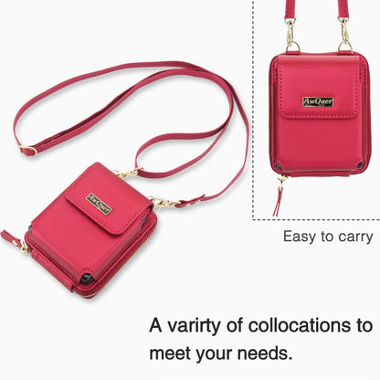 For Samsung Galaxy Z Flip6 /5 /4 /3 AwQuer AW005 Crossbody Folding Phone Leather Bag(Red) - Galaxy Z Flip6 5G Cases by Awquer | Online Shopping UK | buy2fix