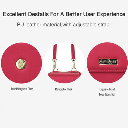 For Samsung Galaxy Z Flip6 /5 /4 /3 AwQuer AW005 Crossbody Folding Phone Leather Bag(Red) - Galaxy Z Flip6 5G Cases by Awquer | Online Shopping UK | buy2fix