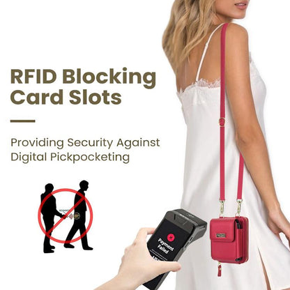 For Samsung Galaxy Z Flip6 /5 /4 /3 AwQuer AW005 Crossbody Folding Phone Leather Bag(Red) - Galaxy Z Flip6 5G Cases by Awquer | Online Shopping UK | buy2fix