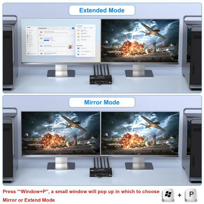 KC-KVM8202 8K 60Hz USB3.0 / HDMI 2-Port Dual Monitor KVM Switch, UK Plug - Switch by buy2fix | Online Shopping UK | buy2fix