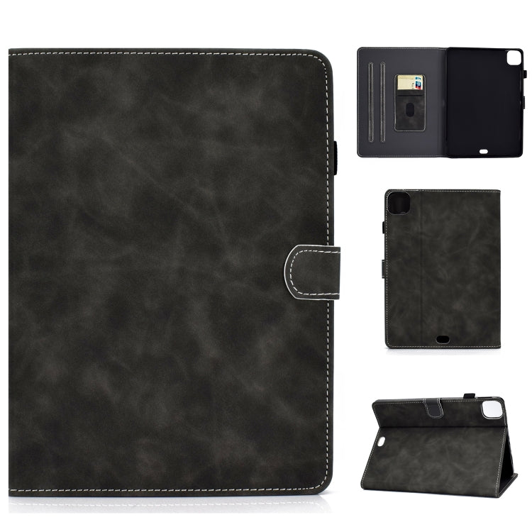 For iPad Air 2022 / 2020 10.9 Cowhide Texture Horizontal Flip Leather Case with Holder & Card Slots & Sleep / Wake-up Function(Grey) - iPad Air (2022) / (2020) 10.9 Cases by buy2fix | Online Shopping UK | buy2fix