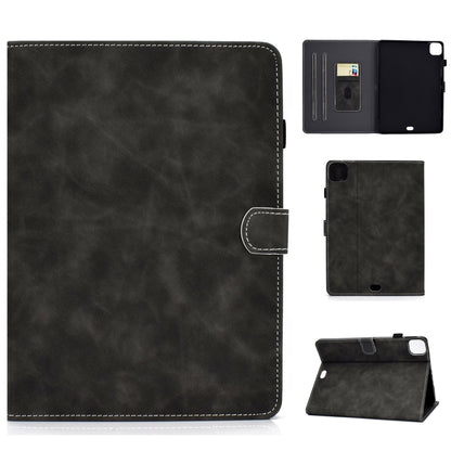 For iPad Air 2022 / 2020 10.9 Cowhide Texture Horizontal Flip Leather Case with Holder & Card Slots & Sleep / Wake-up Function(Grey) - iPad Air (2022) / (2020) 10.9 Cases by buy2fix | Online Shopping UK | buy2fix