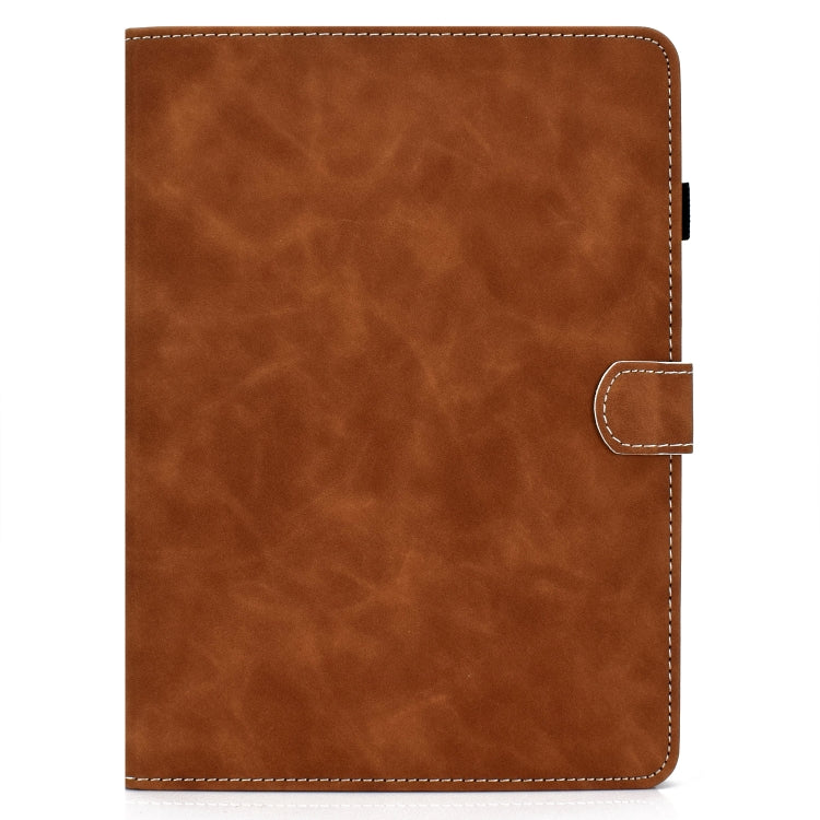 For iPad Air 2022 / 2020 10.9 Cowhide Texture Horizontal Flip Leather Case with Holder & Card Slots & Sleep / Wake-up Function(Brown) - iPad Air (2022) / (2020) 10.9 Cases by buy2fix | Online Shopping UK | buy2fix