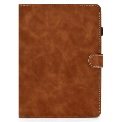 For iPad Air 2022 / 2020 10.9 Cowhide Texture Horizontal Flip Leather Case with Holder & Card Slots & Sleep / Wake-up Function(Brown) - iPad Air (2022) / (2020) 10.9 Cases by buy2fix | Online Shopping UK | buy2fix