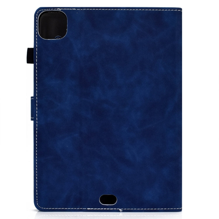 For iPad Air 2022 / 2020 10.9 Cowhide Texture Horizontal Flip Leather Case with Holder & Card Slots & Sleep / Wake-up Function(Blue) - iPad Air (2022) / (2020) 10.9 Cases by buy2fix | Online Shopping UK | buy2fix