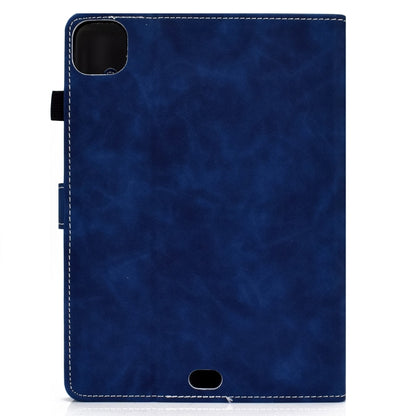 For iPad Air 2022 / 2020 10.9 Cowhide Texture Horizontal Flip Leather Case with Holder & Card Slots & Sleep / Wake-up Function(Blue) - iPad Air (2022) / (2020) 10.9 Cases by buy2fix | Online Shopping UK | buy2fix