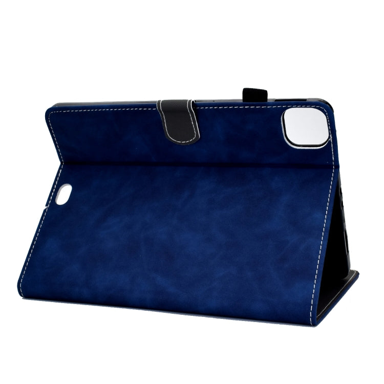 For iPad Air 2022 / 2020 10.9 Cowhide Texture Horizontal Flip Leather Case with Holder & Card Slots & Sleep / Wake-up Function(Blue) - iPad Air (2022) / (2020) 10.9 Cases by buy2fix | Online Shopping UK | buy2fix