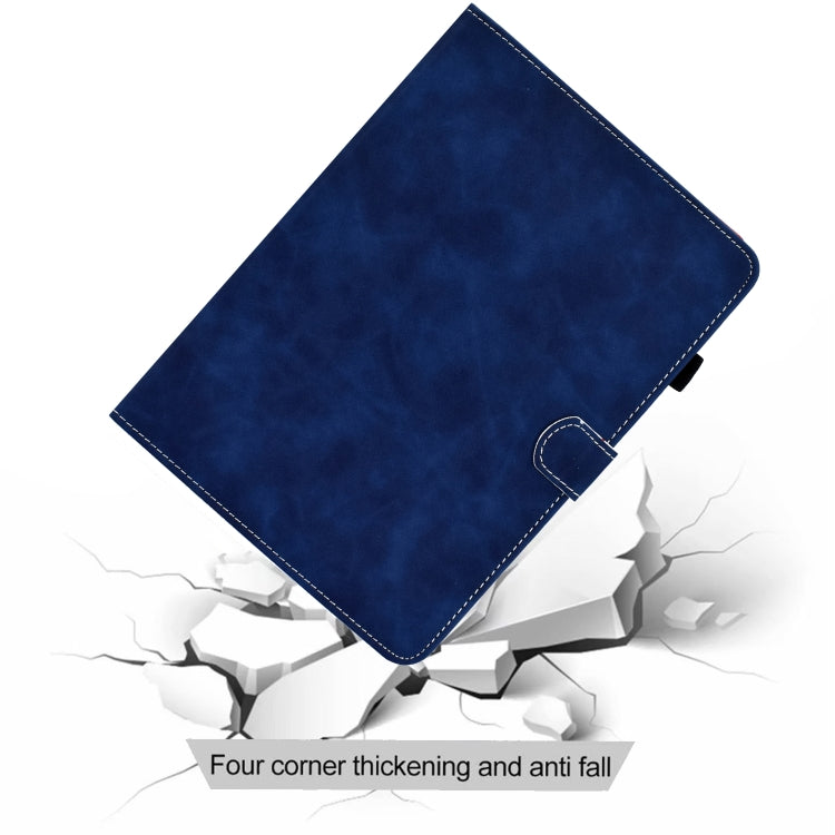 For iPad Air 2022 / 2020 10.9 Cowhide Texture Horizontal Flip Leather Case with Holder & Card Slots & Sleep / Wake-up Function(Blue) - iPad Air (2022) / (2020) 10.9 Cases by buy2fix | Online Shopping UK | buy2fix
