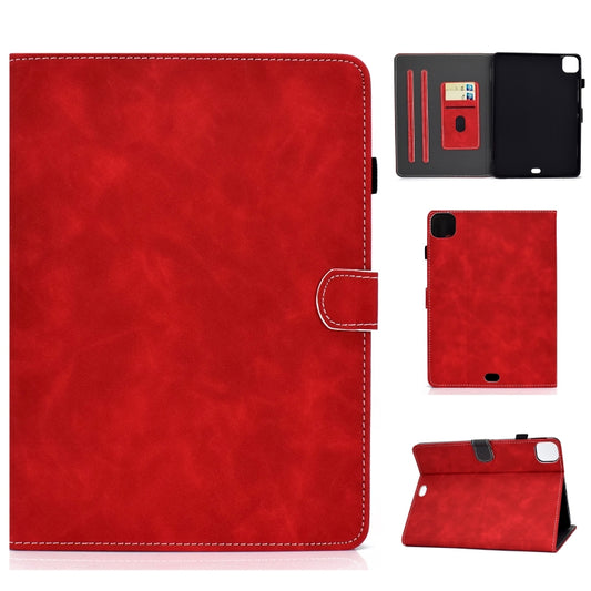 For iPad Air 2022 / 2020 10.9 Cowhide Texture Horizontal Flip Leather Case with Holder & Card Slots & Sleep / Wake-up Function(Red) - iPad Air (2022) / (2020) 10.9 Cases by buy2fix | Online Shopping UK | buy2fix