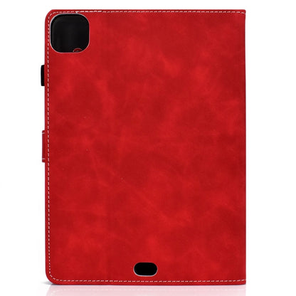 For iPad Air 2022 / 2020 10.9 Cowhide Texture Horizontal Flip Leather Case with Holder & Card Slots & Sleep / Wake-up Function(Red) - iPad Air (2022) / (2020) 10.9 Cases by buy2fix | Online Shopping UK | buy2fix