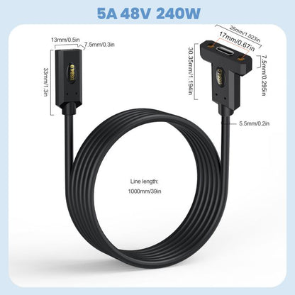 USB4 Type-C Female to Type-C Female Ear Screw Fixed Panel Extension Cable, Length:1.8m - Cable & Adapters by buy2fix | Online Shopping UK | buy2fix