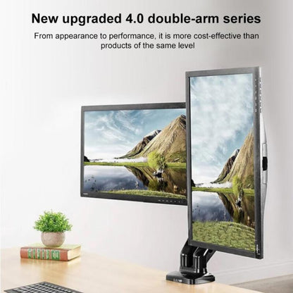 Lenovo Thinkplus ZJA1 Clip-on Desktop Dual-Arm Monitor Holder(Black) - Laptop Stand by Lenovo | Online Shopping UK | buy2fix