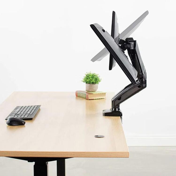 Lenovo Thinkplus ZJA1 Clip-on Desktop Dual-Arm Monitor Holder(Black) - Laptop Stand by Lenovo | Online Shopping UK | buy2fix