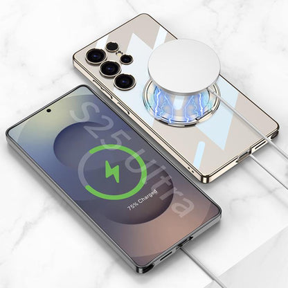 For Samsung Galaxy S25 Ultra 5G GKK PC Phone Case with Magnetic Rotating Holder, Not Included Pen(Black) - Galaxy S25 Ultra 5G Cases by GKK | Online Shopping UK | buy2fix