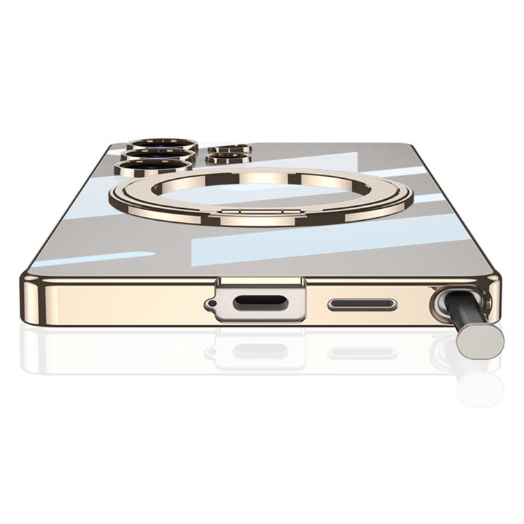 For Samsung Galaxy S25 Ultra 5G GKK PC Phone Case with Magnetic Rotating Holder, Not Included Pen(Transparent) - Galaxy Phone Cases by GKK | Online Shopping UK | buy2fix