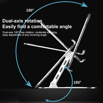 Lenovo Thinkplus ZJA7 360 Degree Rotating Laptop Heat Dissipation Metal Holder(Silver) - Laptop Stand by Lenovo | Online Shopping UK | buy2fix