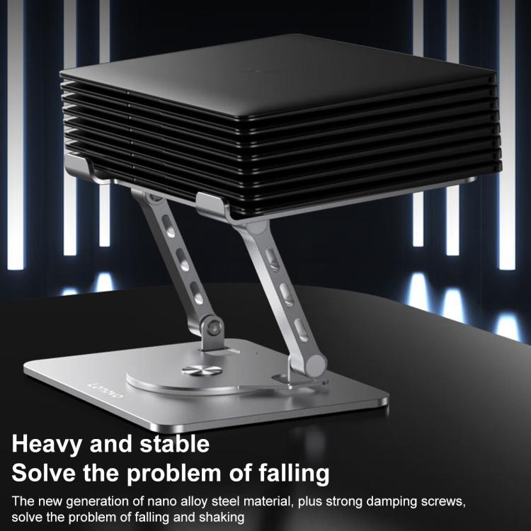 Lenovo Thinkplus ZJA7 360 Degree Rotating Laptop Heat Dissipation Metal Holder(Silver) - Laptop Stand by Lenovo | Online Shopping UK | buy2fix