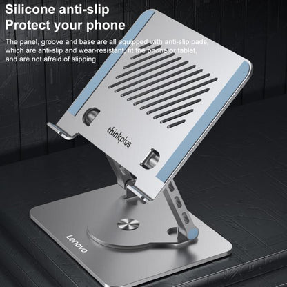 Lenovo Thinkplus ZJA7 360 Degree Rotating Laptop Heat Dissipation Metal Holder(Grey) - Laptop Stand by Lenovo | Online Shopping UK | buy2fix
