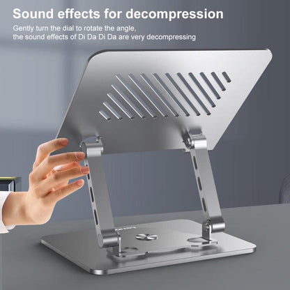 Lenovo Thinkplus ZJA7 360 Degree Rotating Laptop Heat Dissipation Metal Holder(Grey) - Laptop Stand by Lenovo | Online Shopping UK | buy2fix