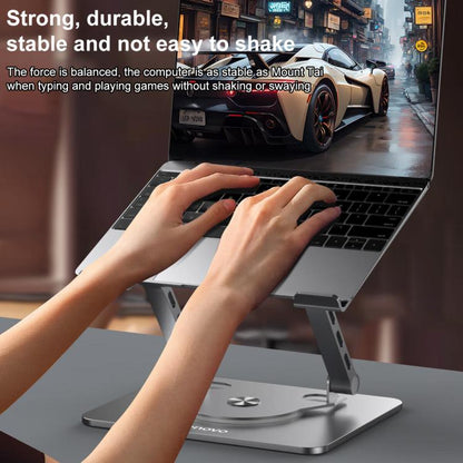 Lenovo Thinkplus ZJA7 360 Degree Rotating Laptop Heat Dissipation Metal Holder(Silver) - Laptop Stand by Lenovo | Online Shopping UK | buy2fix