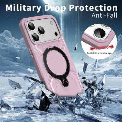 For iPhone 17 Pro Frosted MagSafe Holder Phone Case(Pink) - iPhone 17 Pro Cases by buy2fix | Online Shopping UK | buy2fix